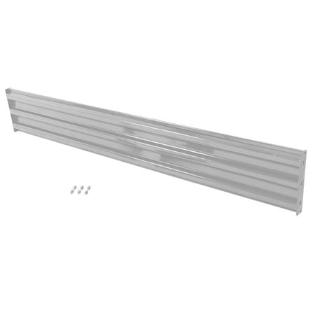 Vestil Bolt-On Style Guard Rail 10 Ft Silver GR-F3R-BO-10-SL